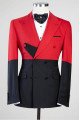 Red And Black Stylish Double Breasted Best Fitted Men Suits