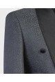 Trendy Design Dark Grey Double Breasted Shawl Lapel Best Fitted Men Suits