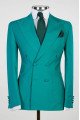 Floyd Stylish Green Best Fitted 2-Pieces Double Breasted Peaked Collar Prom Suits