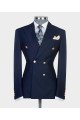 Antony New Arrival Navy Double Breasted Best Fitted Bespoke Prom Men Suits