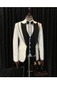 Evan Modern White 3-Pieces Peaked Laple Stylish Men Suit