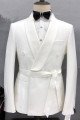 Douglas Simple White Shawl Lapel Bespoke Wedding Suits