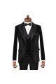 Egbert Charming Black Peaked Lapel Three Pieces Prom Suits