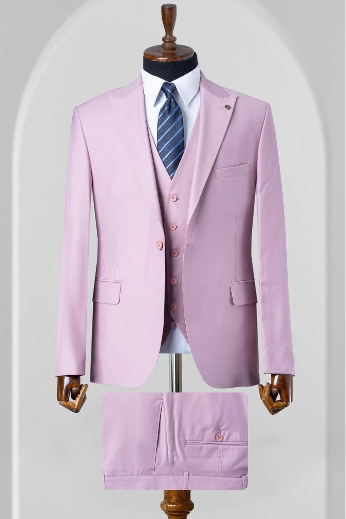 Gilbert Fancy Lilac Peaked Lapel Three Pieces Prom Suits