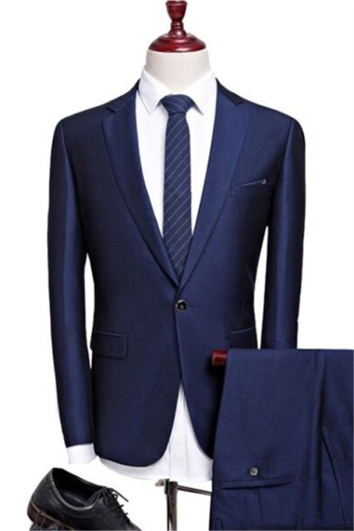 Newest Navy Blue Formal Business Jacket Slim Fit Men Suits