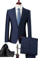 Fashion Navy Blue One Button Bespoke Slim Fit Business Men Suits