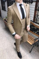Marcel Champagne 3 Pieces Notched Lapel Business Men Suits