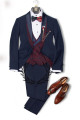 Navy Blue Dress Suits Men Suits | Bridesgroom Suit Dinner Party Fitting Suit