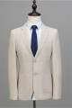 Raiden Beige Slim Fit Business Men Suits | Tuxedo for Groomsman Two Pieces
