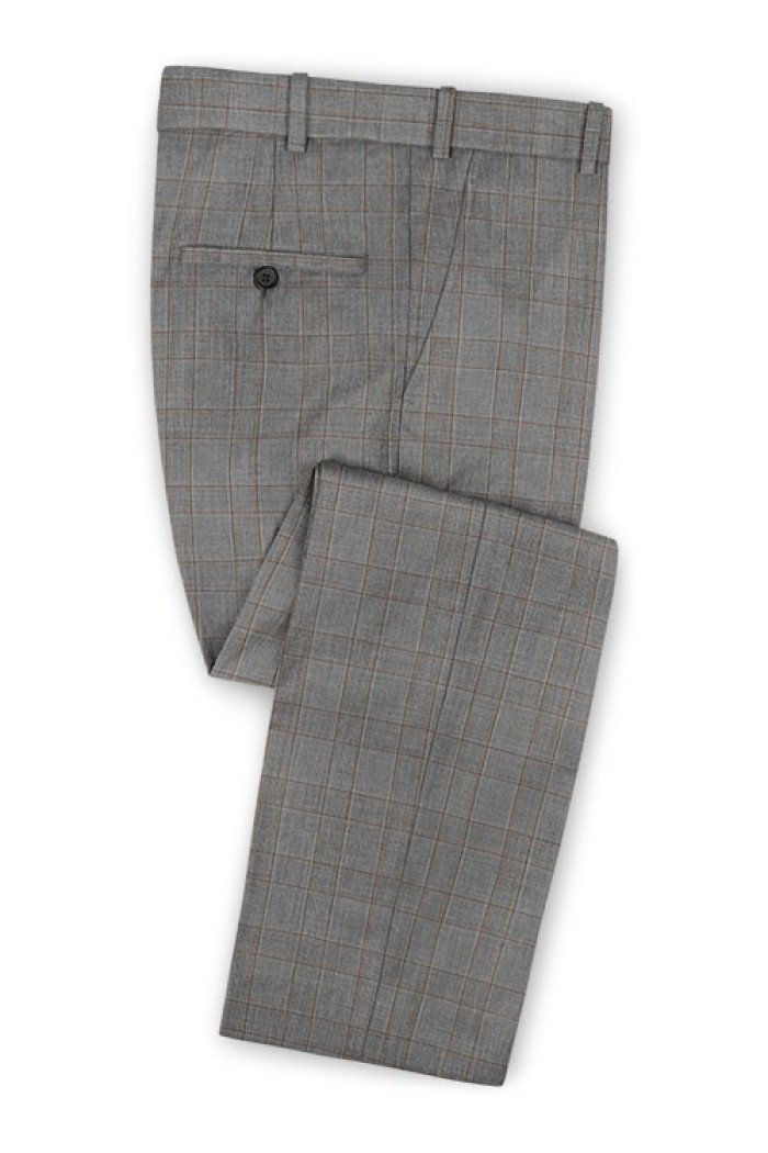 CaleBespoke Plaid Classic Two Pieces Men Suits
