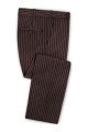 Chocolate Two Pieces Striped Men Suits with 2 Buttons