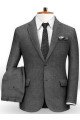 Dark Gray Formal Men Suits Slim fit for Business with Notched Lapel
