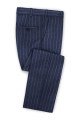 Madden Dark Blue Business Fashion Two Buttons Striped Formal Suits