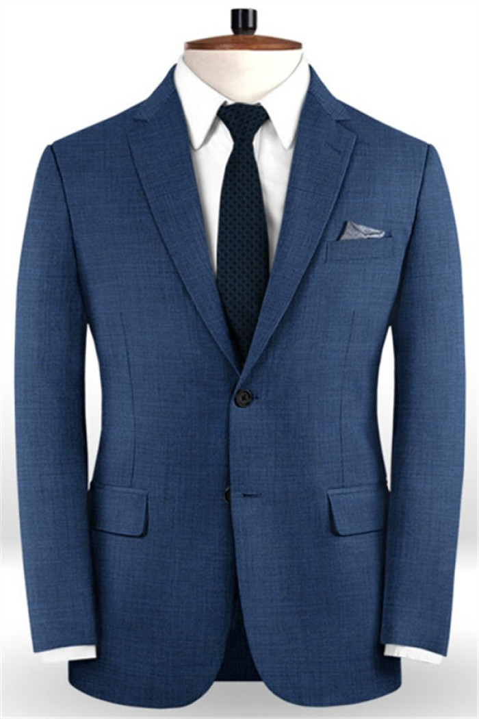 Muhammad Navy Blue 2 Pieces Mens Suit with Notch Lapel for Business