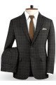 Kian Brown Notched Lapel Fashion Formal Business Men Blazer Suits