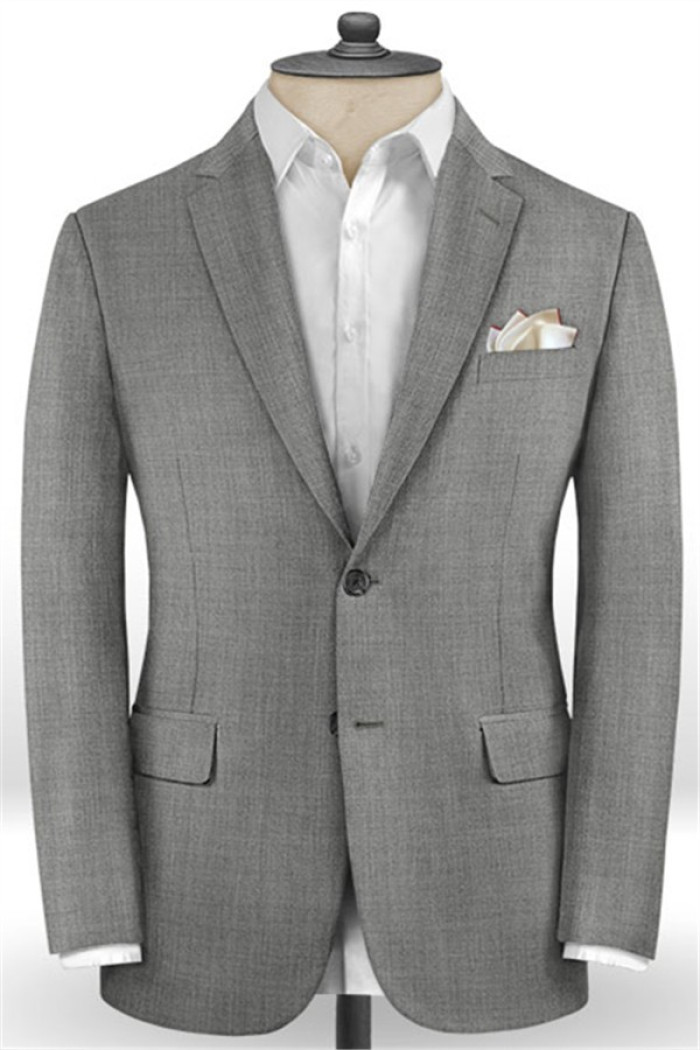 Stanley Gray Business Men Suits | Notched Lapel Slim Fit Tuxedo