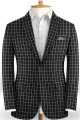 Cedric 2 Piece Gentlemen Classic Business Suits | Men Slim Fit Plaid Tuxedo