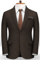 Quintin Brown Notched Lapel Decent Comfortable Business Suits