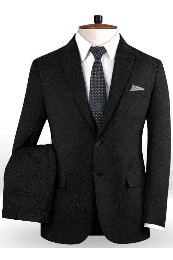 Ronnie Black Latest Designs Notched Lapel Formal Business Men Suits