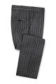 Jerome New Gray Modern Striped Notch Lapel Men Suits For Business